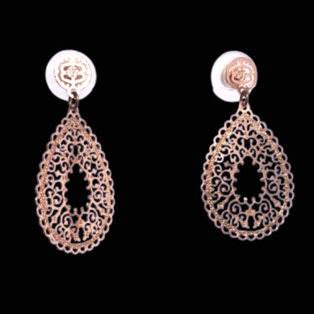 Rose Gold Charming Charlie's Lacy Earrings